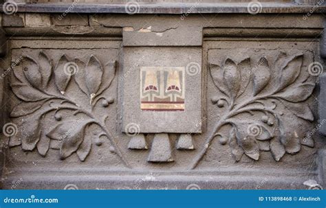 An Architectural Floral Ornament Under The Window Stock Photo Image