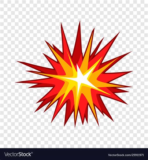 Explode Effect Icon Cartoon Style Royalty Free Vector Image