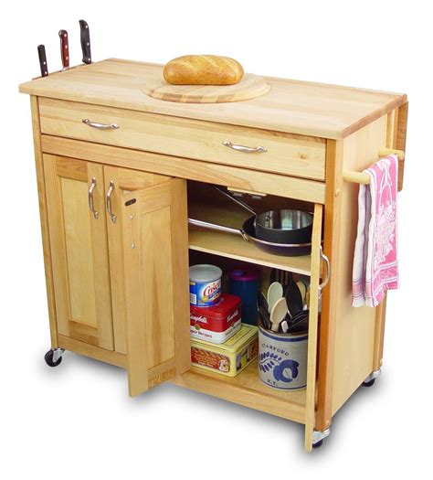 This storage idea is perfect for baristas. Kitchen, Simple Shape Yellow Wood Stand Alone Kitchen ...