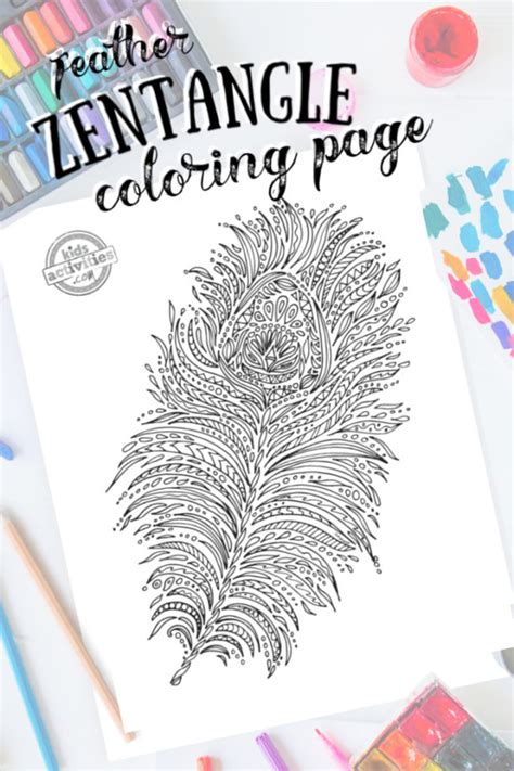 About this piece animal art keep your furry and feathery friends close, whether they are a galloping stallion or a dog taking a selfie. Pretty Zentangle Peacock Feather Coloring Page