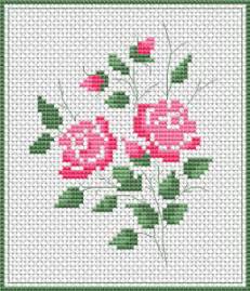 This will open the the pattern in a new window. Roses cross stitch pattern