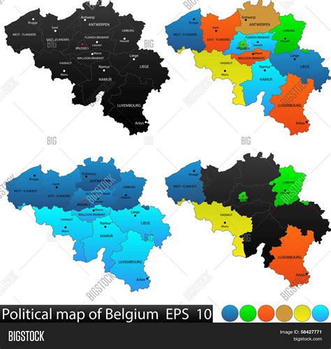 Political Map Belgium Vector Photo Free Trial Bigstock