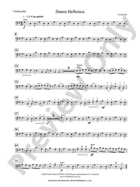 Danza Hellenica Cello Cello Part Digital Sheet Music Download
