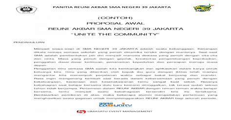 Proposal Reuni Sekolah Blog Archives Kuchec Judul Proposal Contoh