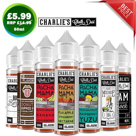 Charlies Chalk Dust 50ml Eliquid £599 Vape Bargains Uk