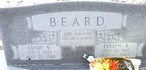 Clyde V And Evelyn Bell Beard Headstone
