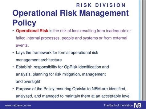 Operational Risk Management Framework Presentation