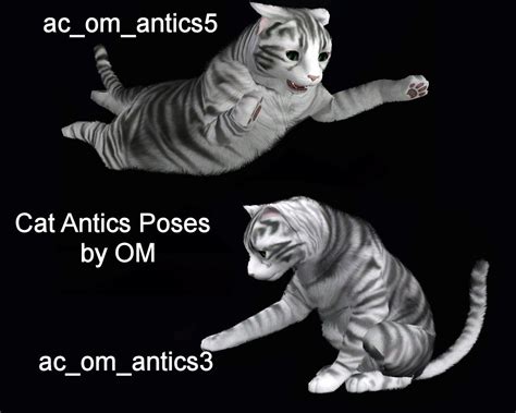 Mod The Sims Antics Pose Pack For Cats