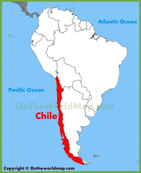 Chile Location On The South America Map In 2021 South