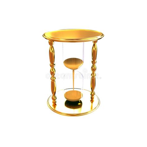 Golden Hourglass 3d Illustration Stock Illustration Illustration Of