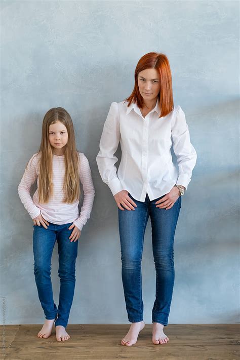Young Beautiful Mom With Her Daughter Posing By Stocksy Contributor Dmitry Borovikov Stocksy