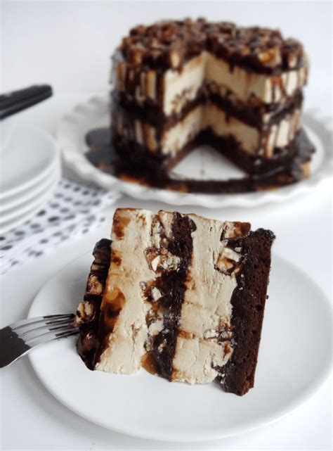 Snickers Peanut Butter Brownie Ice Cream Cake Life Love And Sugar