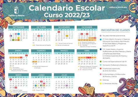 Calendario Escolar Curso 2022 2023 Ceip La Constitución Illescas