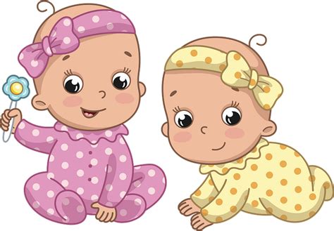 Twins Baby Girl Clipart Free