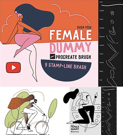 Free lens flares photoshop brushes 5. Procreate Brush Female Dummy | Free download