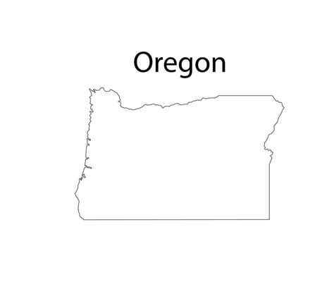 Oregon Map Line Art Vector Illustration 11774497 Vector Art At Vecteezy