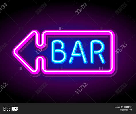 Vector Neon Sign Bar Vector And Photo Free Trial Bigstock