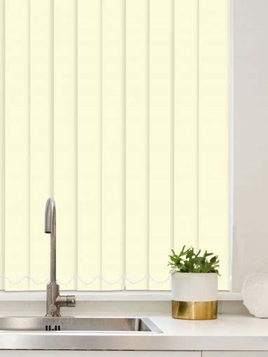 Vertical slat blinds pack 122x229cm cream. Replacement Vertical Blind Slats