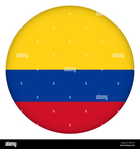 Drapeau De La Colombie Icône Ronde Badge Ou Bouton Symbole National