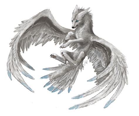 Winged Wolf By Kaly4 On Deviantart