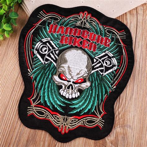 large size sew on cross skull v twin biker chopper patches mc motorcycle biker patches rider