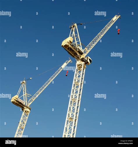 Towering Cranes at construction site in City of London Stock Photo - Alamy