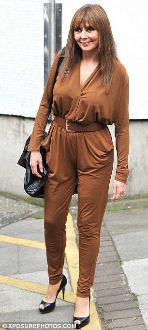 Carol Vorderman Suffers Fashion Fail In Brown 1970s Style Jumpsuit