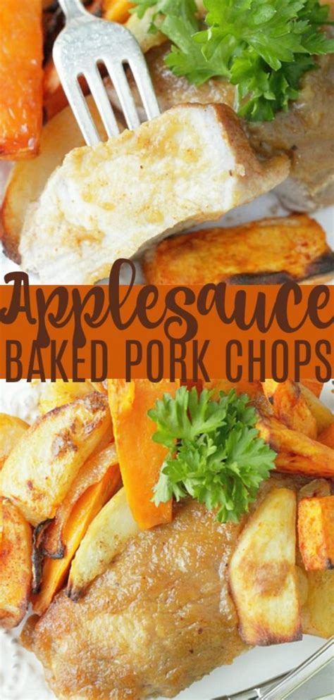 Applesauce Baked Pork Chops Foodtastic Mom