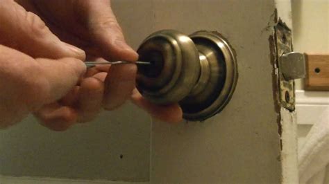 So yourbedroom door or bathroom door is locked & you c. How To Open Locked Door Knob With Hole - The Door