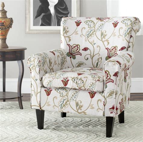 These pretty and affordable accent chairs baron modern accent chair in green velvet with gold frame, brings an instant style and. Top 7 Floral Armchairs For Any Living Room - Cute Furniture