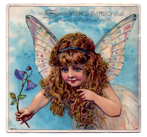 Vintage Graphic Exceptionally Pretty Fairy Child The