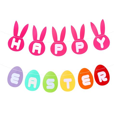 Buy 3 Meters Happy Easter Streamer Banners Bunny And