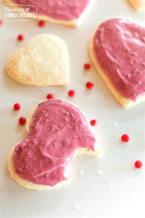 Sugar Cookies With Raspberry Cream Cheese Frosting