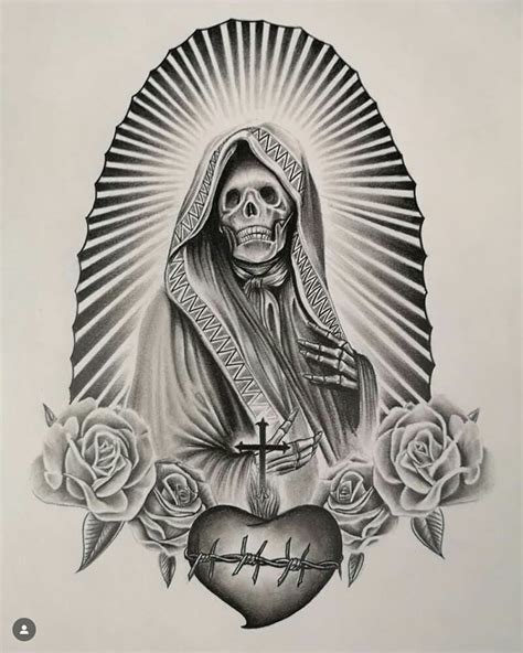 Detalle Imagen Lapiz Dibujos De La Santa Muerte Thptletrongtan Edu Vn