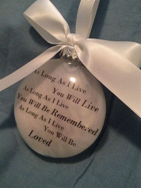 In Memory T Memorial Remembrance Christmas Ornament As Long Etsy