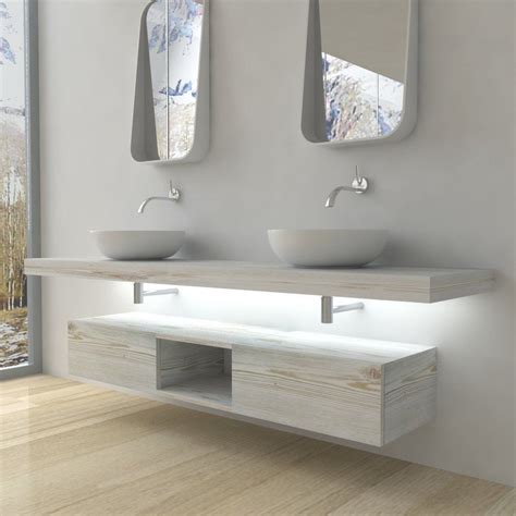 Ebbene sì, la nostra amata collezione di prodotti da bagno è una minaccia seria per il legno. Mobili bagno - Mensola per lavabo con LED nel 2020 ...