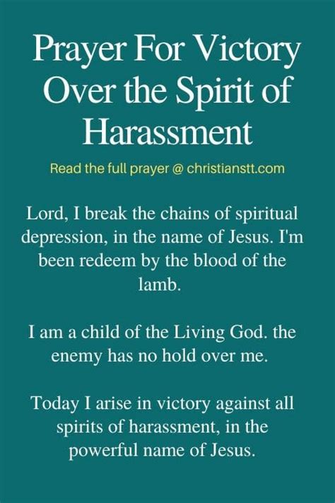 Prayer For Victory Over The Spirit Of Harassment Christianstt