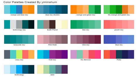 Css Color Table Colores Paletas Paleta De Colores