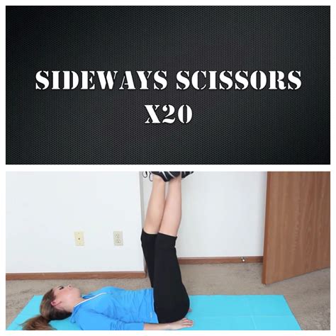 Sideways Scissors Workout ~ Workout Printable Planner