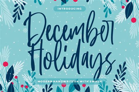 December Holidays Font Free Free Fonts Download