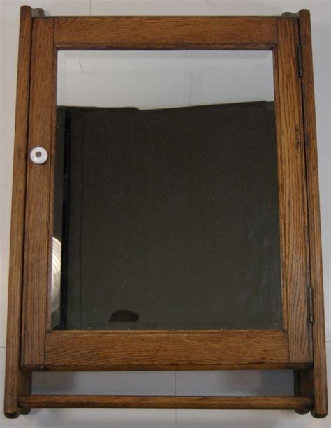 Contemporary solid oak glass double door wall cabinet this slender bathroom cupboard has been design. Primitive ANTIQUE Oak MEDICINE CABINET BATHROOM Cupboard ...
