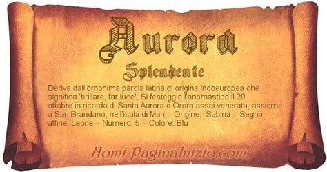 Aurora Significato Del Nome Origine E Onomastico Portalebambini It My