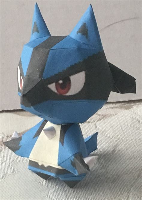 Chibi Lucario Papercraft Pokemon Craft Custom Toys Chibi