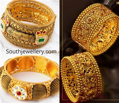 Antique Gold Bangles By Kalyan Jewellers Indian Jewellery Designs