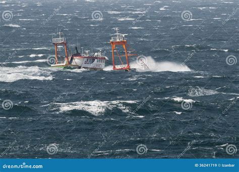 Ship In The Tempest Stock Image Image Of Thunderstorm 36241719