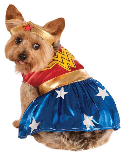 Wonder Woman Dog Fancy Dress Dc Superhero Puppy Pet Halloween Costume