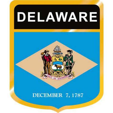 Delaware Flag Crest Clip Art