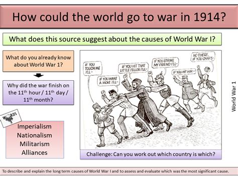 World War 1 Long Term Causes Teaching Resources