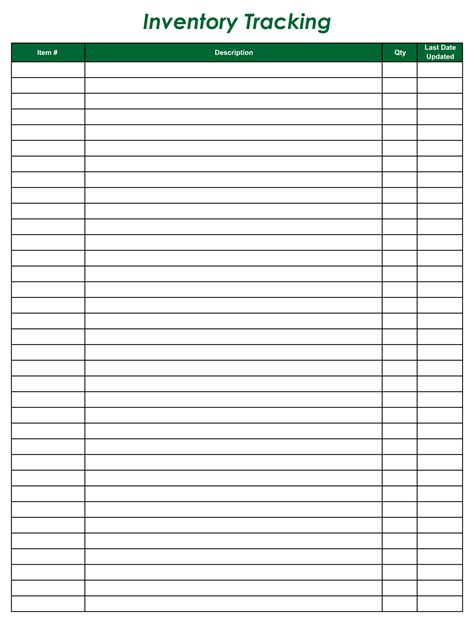 Best Free Printable Inventory Log Sheet For Free At Printablee Inventory Printable