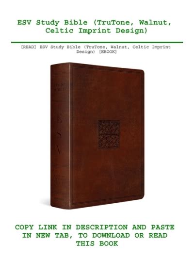 Read Esv Study Bible Trutone Walnut Celtic Imprint Design Ebook